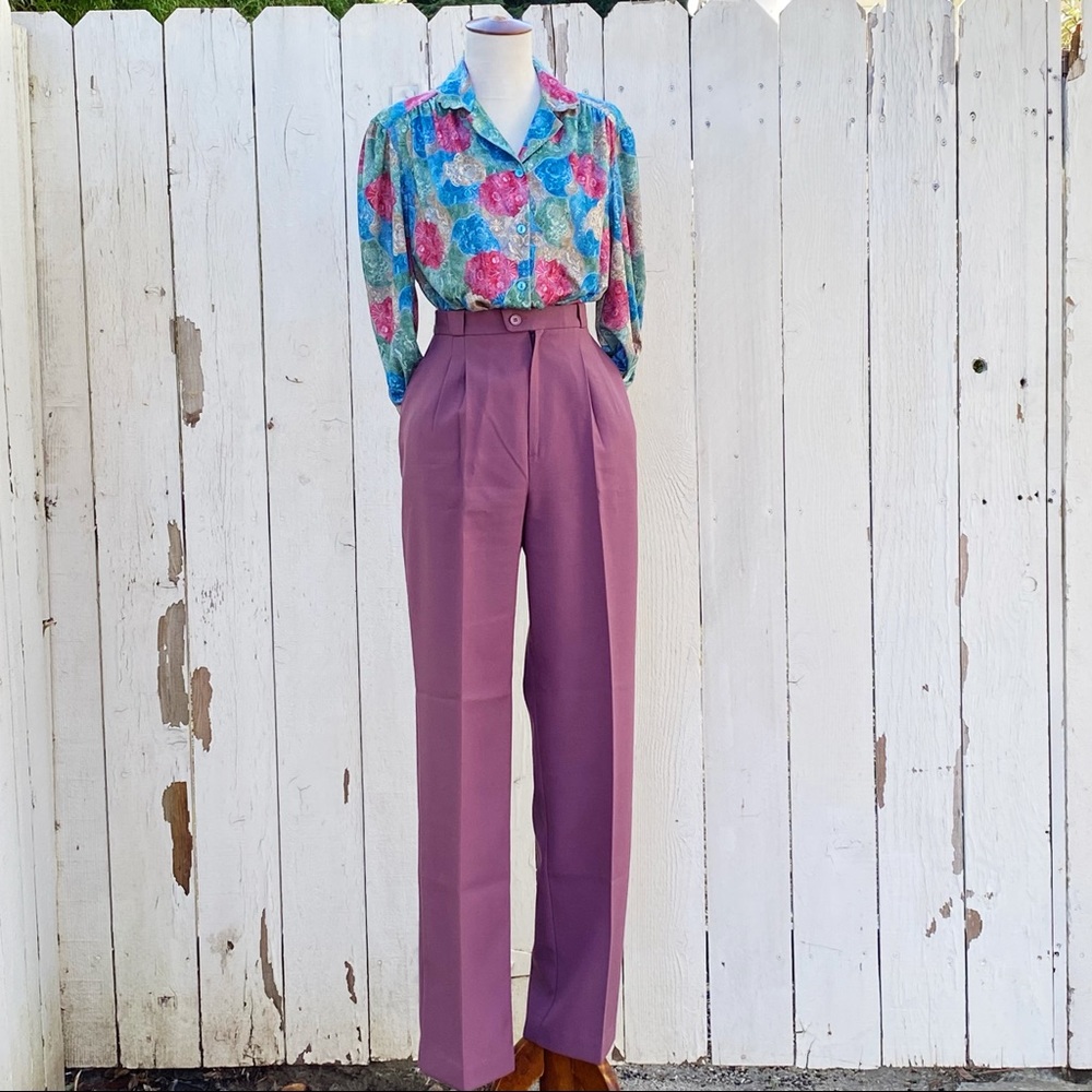 SOLD Condor Lilac Center Creased Trousers - Picture 8 of 8